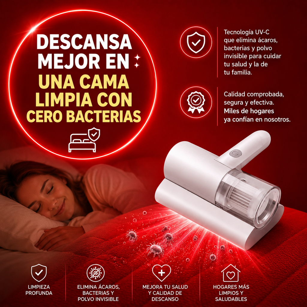 REMOVEDOR DE ÁCAROS CON SUCCIÓN POTENTE