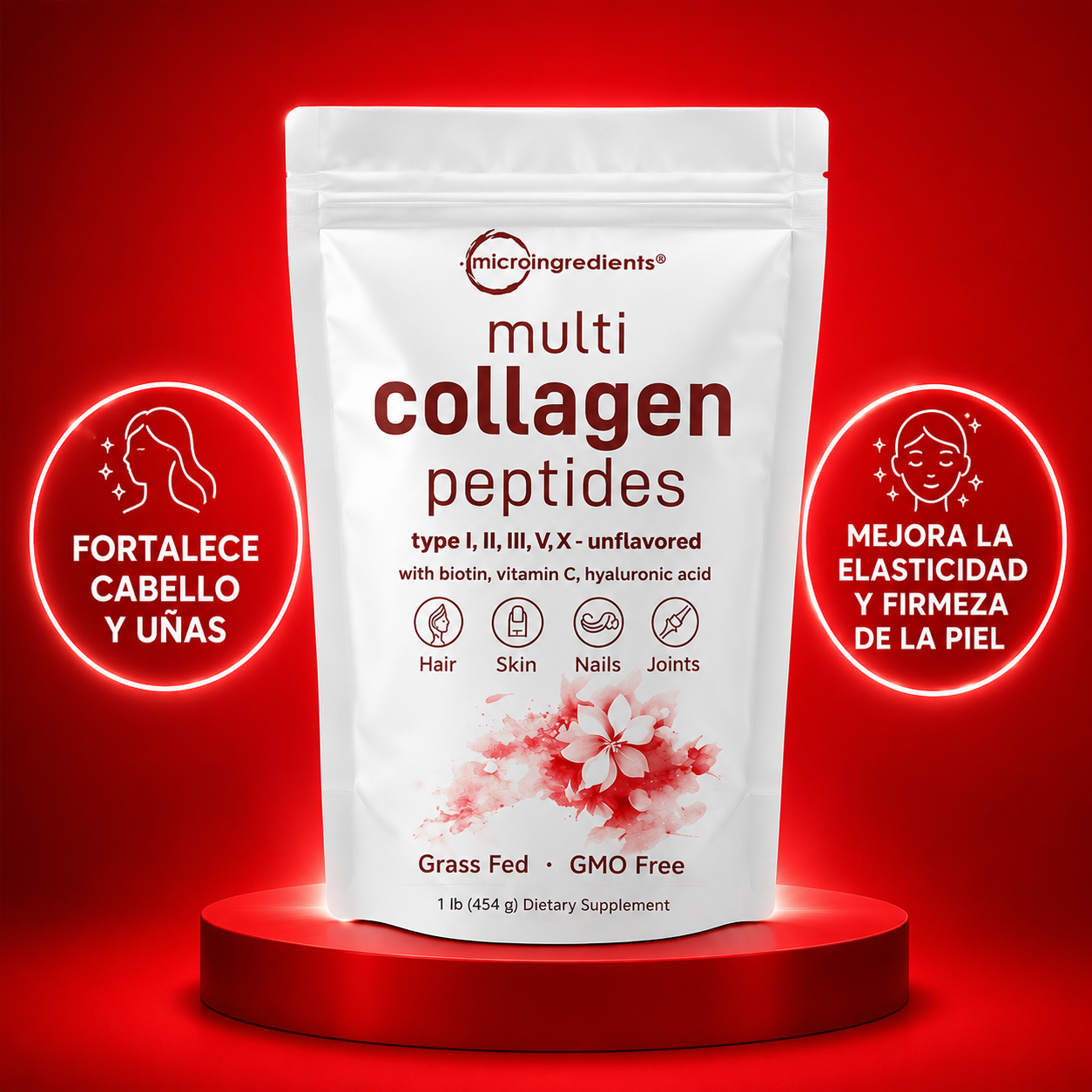 COLÁGENO MULTITIPO PARA PIEL, CABELLO, UÑAS Y ARTICULACIONES